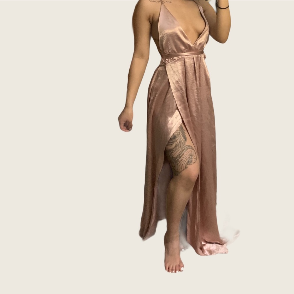 Silk Rosegold dress